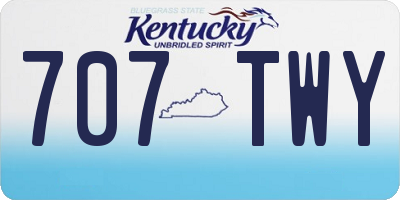 KY license plate 707TWY