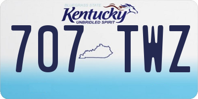 KY license plate 707TWZ