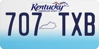 KY license plate 707TXB
