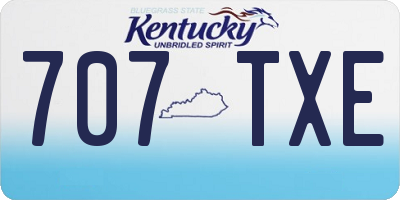 KY license plate 707TXE