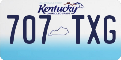 KY license plate 707TXG
