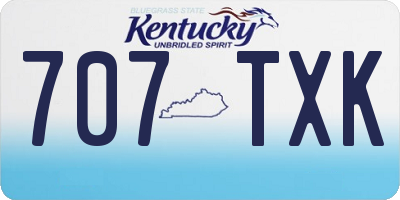 KY license plate 707TXK