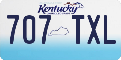 KY license plate 707TXL