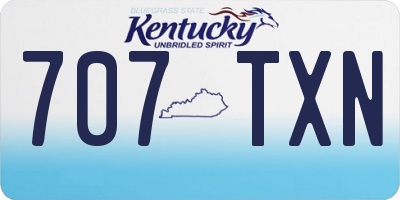 KY license plate 707TXN