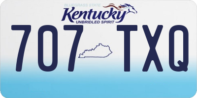 KY license plate 707TXQ