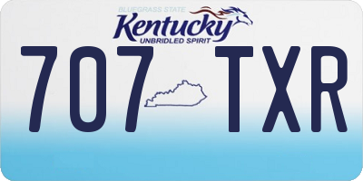KY license plate 707TXR