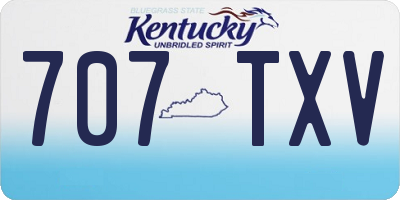 KY license plate 707TXV