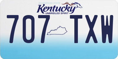 KY license plate 707TXW