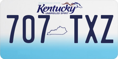 KY license plate 707TXZ