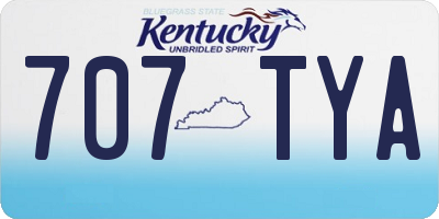 KY license plate 707TYA