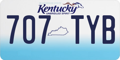 KY license plate 707TYB