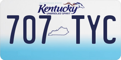 KY license plate 707TYC
