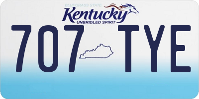 KY license plate 707TYE