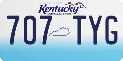 KY license plate 707TYG