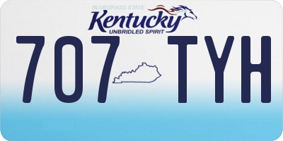 KY license plate 707TYH