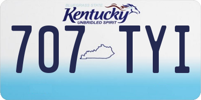 KY license plate 707TYI