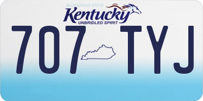 KY license plate 707TYJ