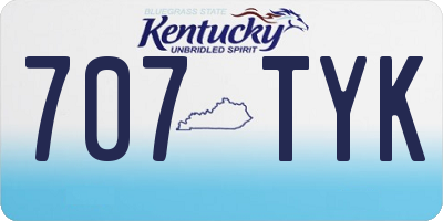 KY license plate 707TYK