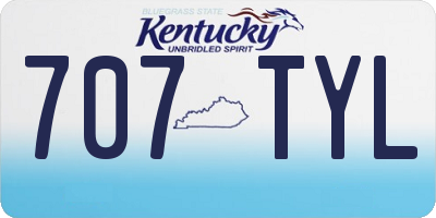 KY license plate 707TYL
