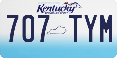 KY license plate 707TYM