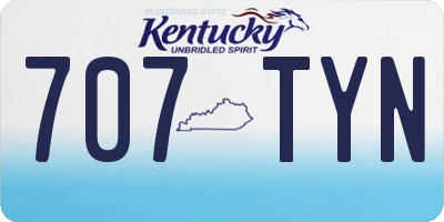 KY license plate 707TYN