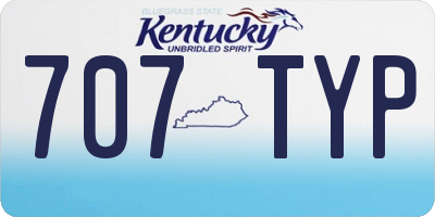 KY license plate 707TYP