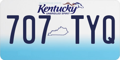 KY license plate 707TYQ