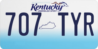 KY license plate 707TYR