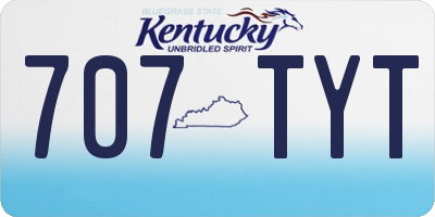 KY license plate 707TYT