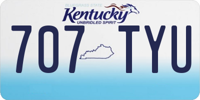 KY license plate 707TYU