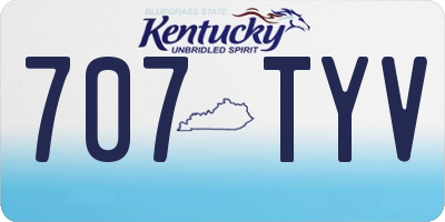 KY license plate 707TYV
