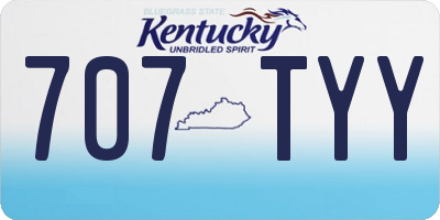 KY license plate 707TYY
