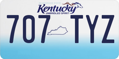 KY license plate 707TYZ