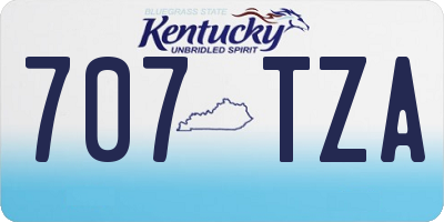 KY license plate 707TZA