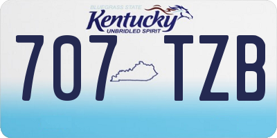 KY license plate 707TZB
