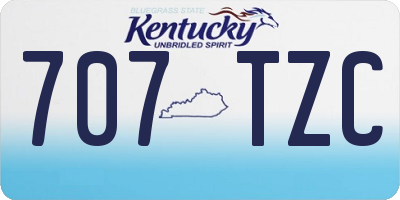 KY license plate 707TZC