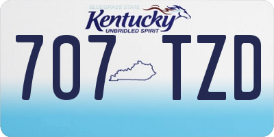KY license plate 707TZD