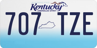 KY license plate 707TZE