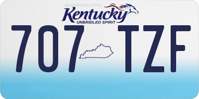 KY license plate 707TZF