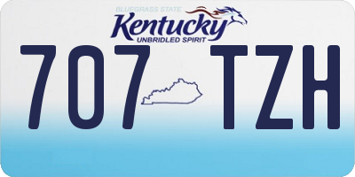 KY license plate 707TZH