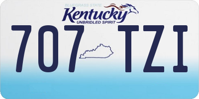 KY license plate 707TZI