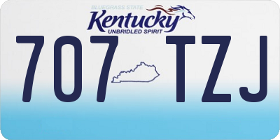 KY license plate 707TZJ