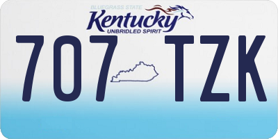 KY license plate 707TZK