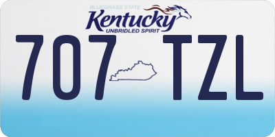 KY license plate 707TZL