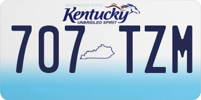KY license plate 707TZM
