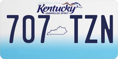 KY license plate 707TZN