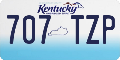 KY license plate 707TZP