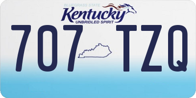 KY license plate 707TZQ