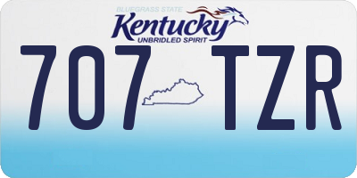 KY license plate 707TZR