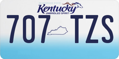 KY license plate 707TZS